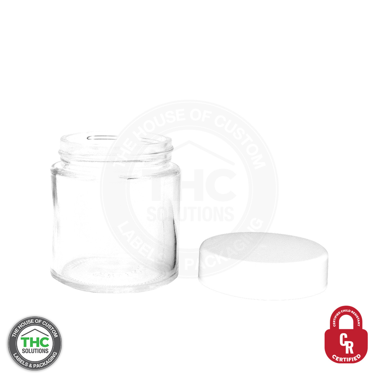 3 5 0Z glass jar with child resistant lid