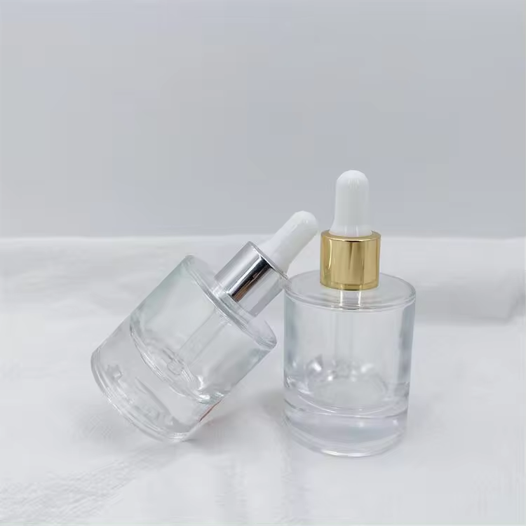 30ml glass dropper bottle thick bottom with custom finish