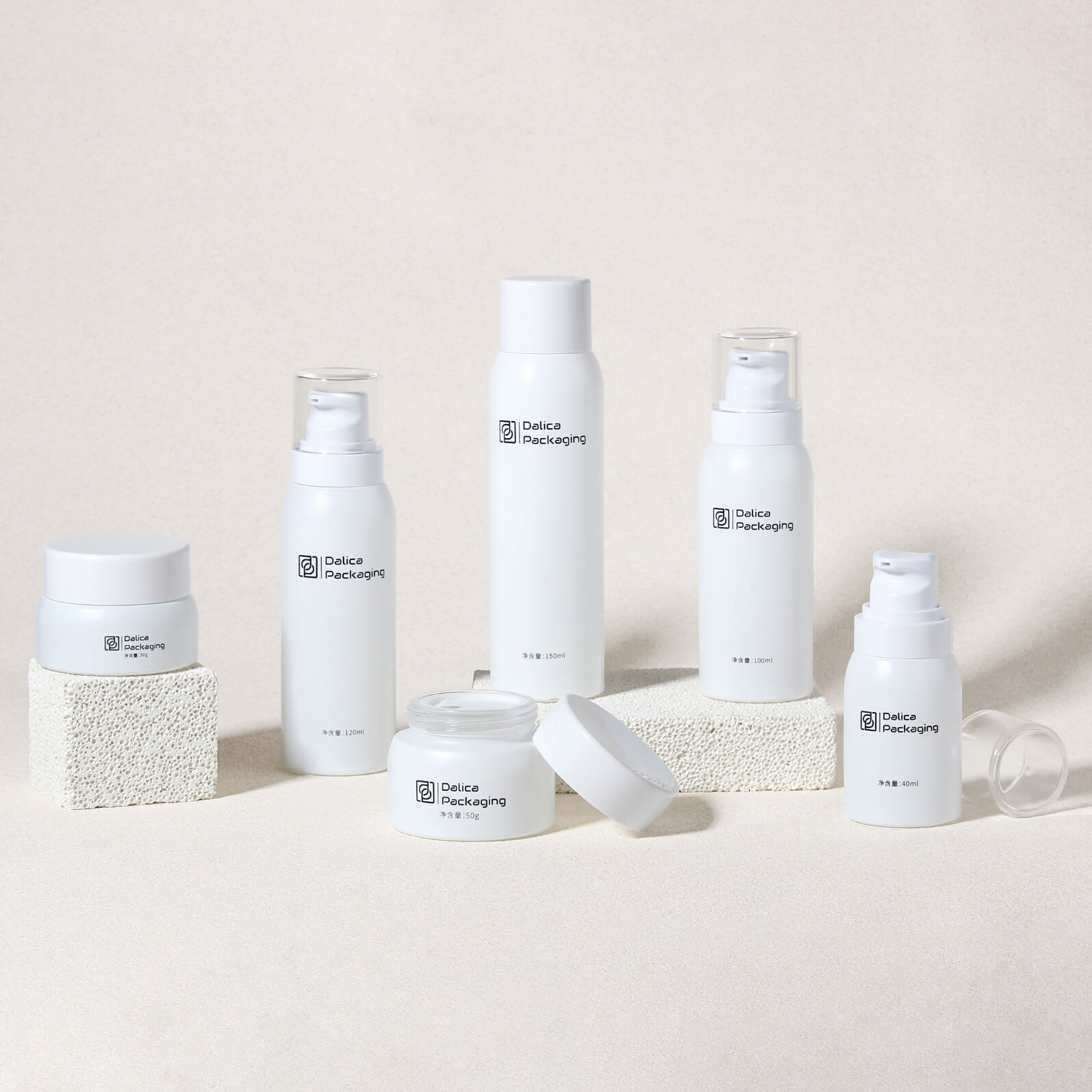 50g 100ml 200ml glass packaging for skincare collection