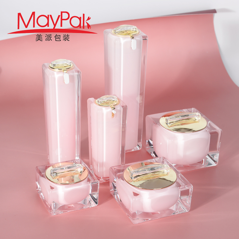 acrylic lotion cream bottle and jar cosmetic skincare packaging