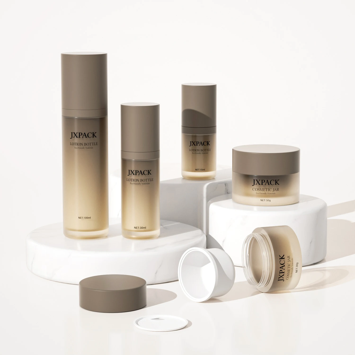 acrylic lotion cream bottle and jar cosmetic skincare packaging