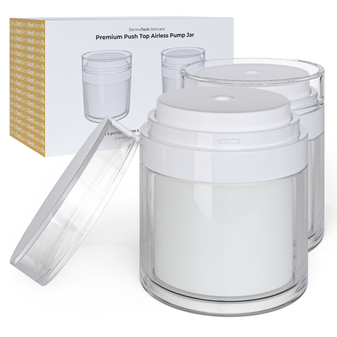 acrylic plastic lotion press airless jar