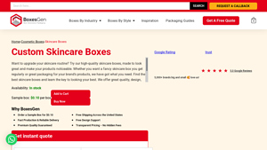 custom skincare products luxury packaging with box