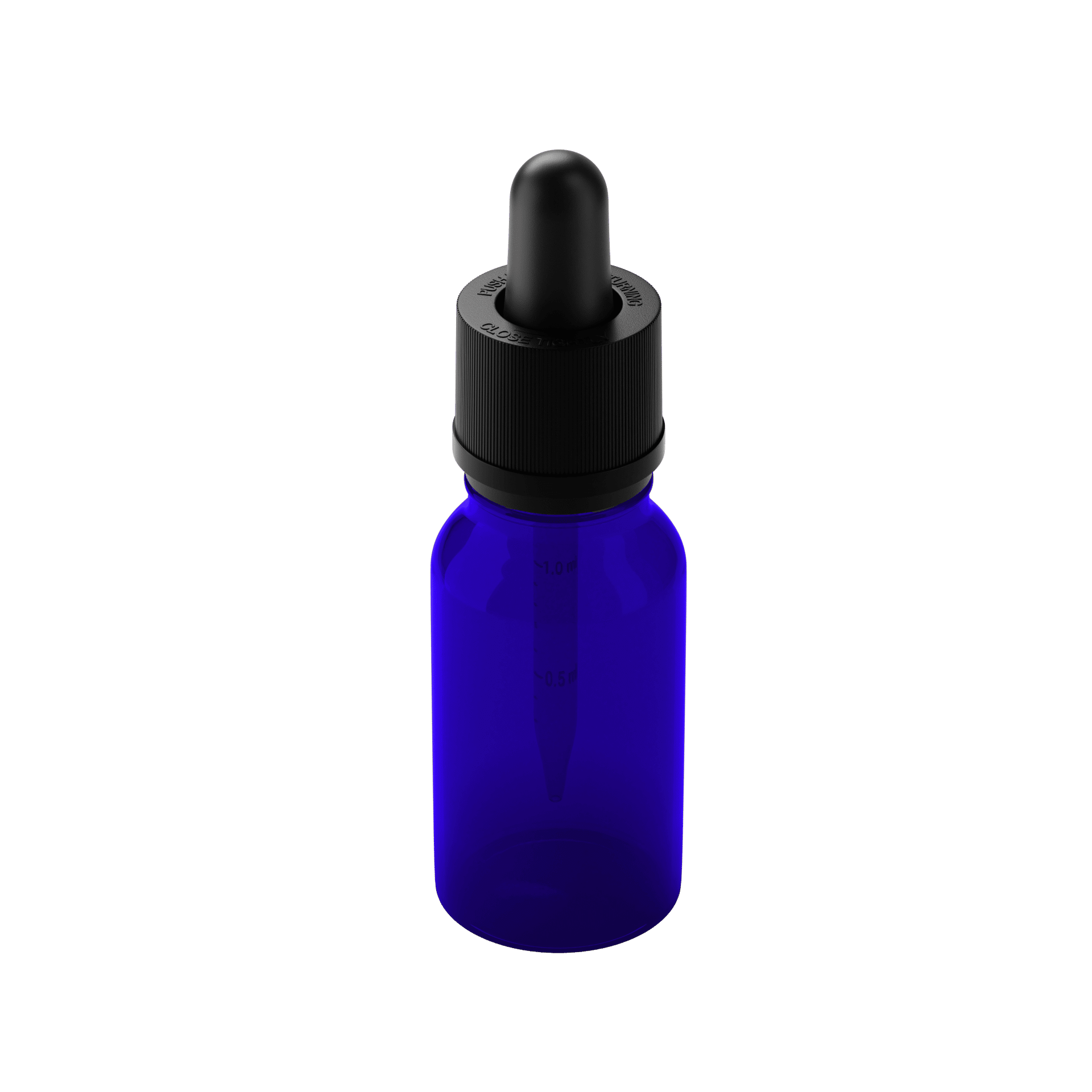 custom child resistant glass bottle with dropper