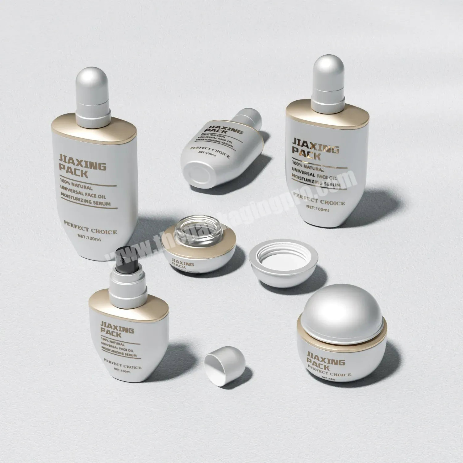 eco friendly glass cosmetic set packaging