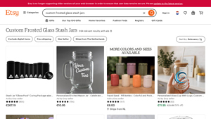 custom frosted glass stash flower jars
