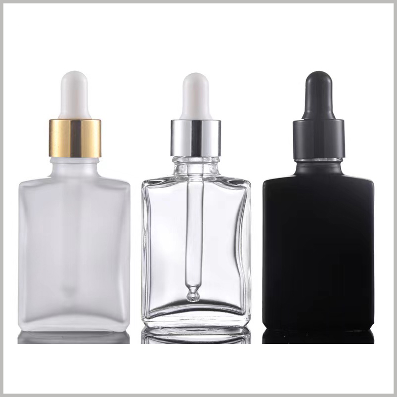 flat square glass bottle cosmetic packaging set new design