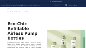 eco chic refillable airless pump bottles