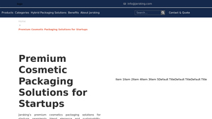 premium cosmetic packaging solutions for startups