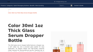 color 30ml 1oz thicken glass serum dropper bottlel