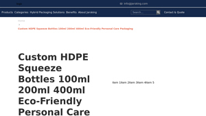 custom hdpe squeeze botles 100ml 200ml 400ml eco friendlypersonal care packaging