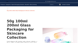 50g 100ml 200ml glass packaging for skincare collection