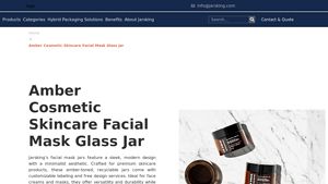 amber cosmetic skincare facial mask glass jar