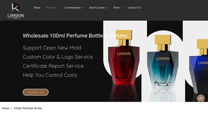 luxury 100ml geometric perfume bottle with custom gift box