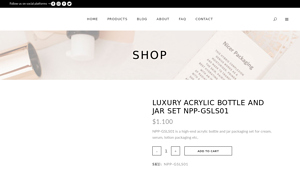 acrylic lotion cream bottle and jar cosmetic skincare packaging