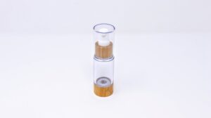 Featured image for the product itemcustom bamboo airless pump bottles transparent refillable guide