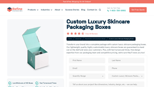 custom skincare products luxury packaging with box