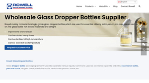 custom glass vial with dropper