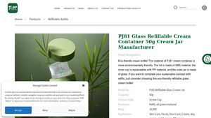 replaceable inner core cosmetic packaging jar 50g