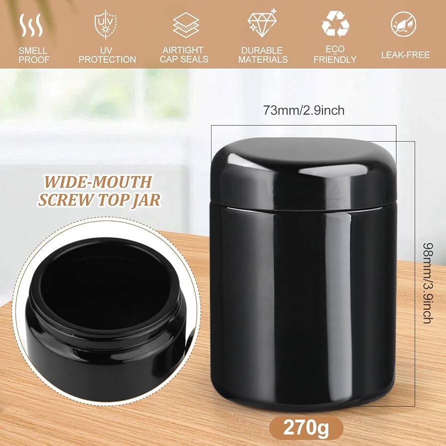 uv resistant jars with hygrometer lid