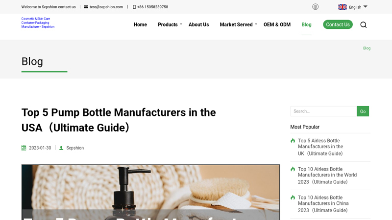 Plastic Pump Bottles