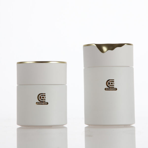 30g 50g Matte White Glass Face Cream Jars with Gold Top Accessory Cosmetic Packaging