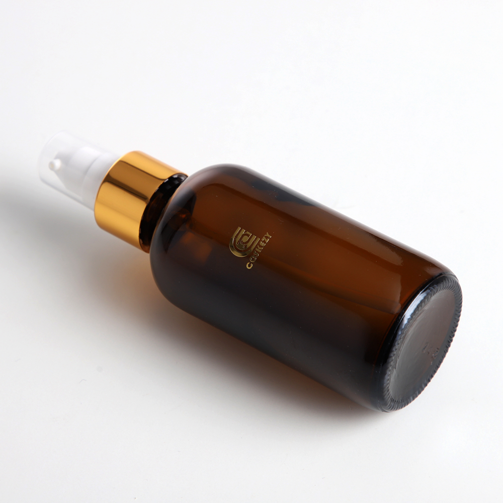 Orange & Amber Glass Pump Bottles for Skincare & Essential Oils - Image 5