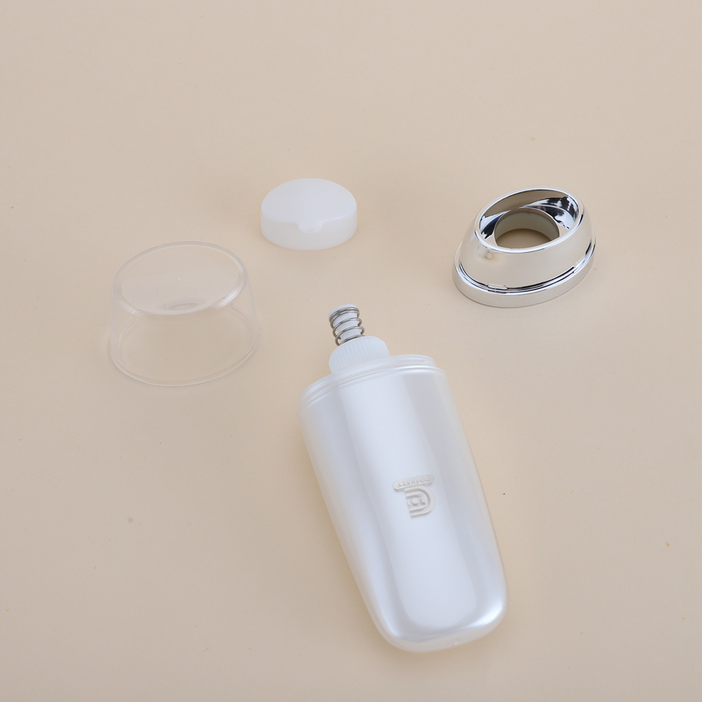 Empty Refillable Pearl White Cosmetic Airless Tube Packaging - Imagen 7