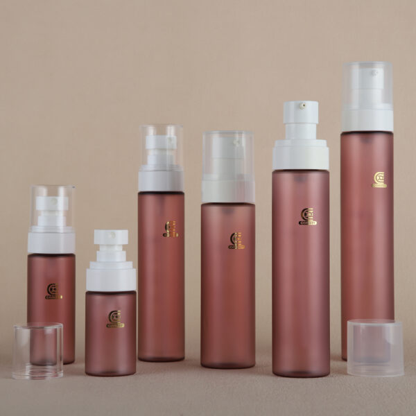 frosted empty PET bottle