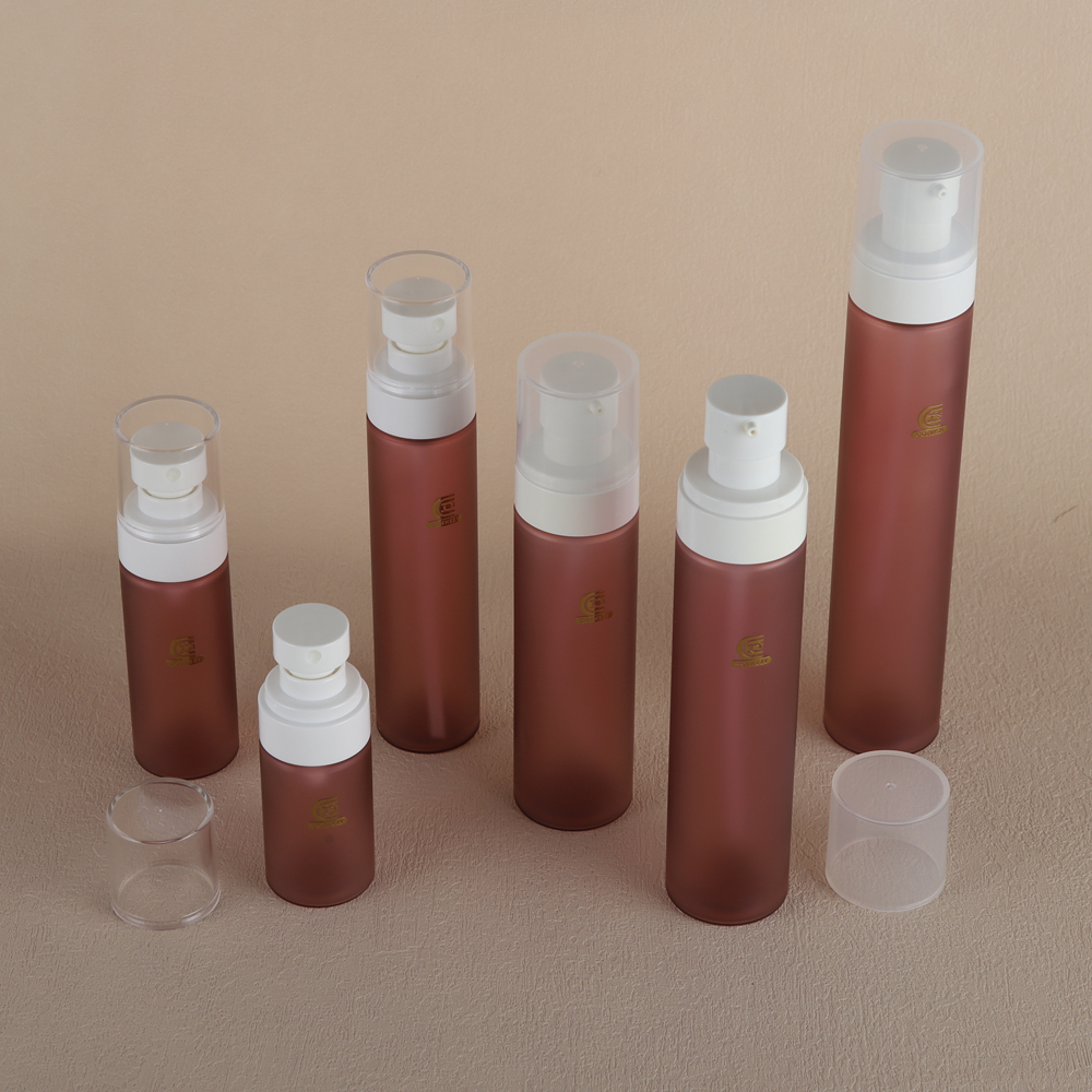 6 Sizes Frosted Empty PET Bottle Cosmetic Containers with Matte Finish for Skincare – Image 3