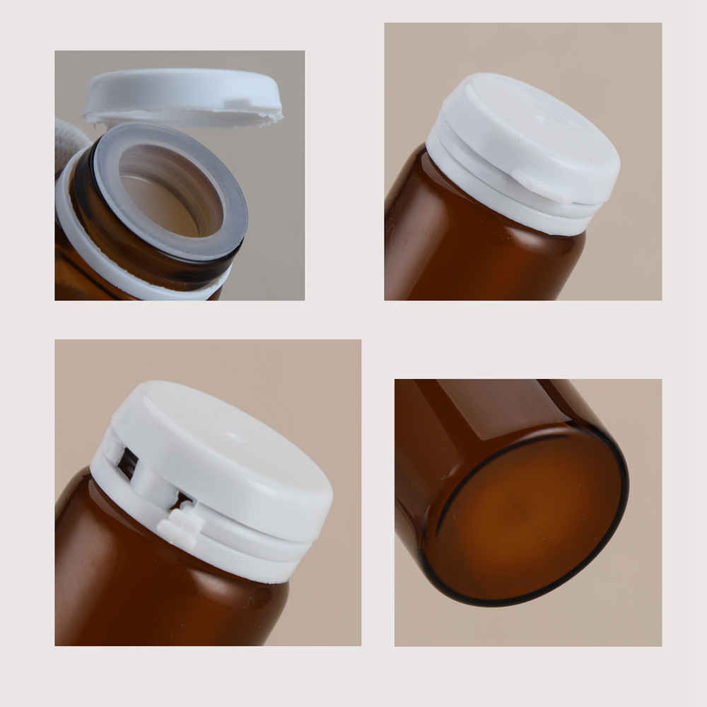 5ml 10ml 30ml Empty Amber Clear Glass Sample Vials with White Screw Caps - الصورة 8