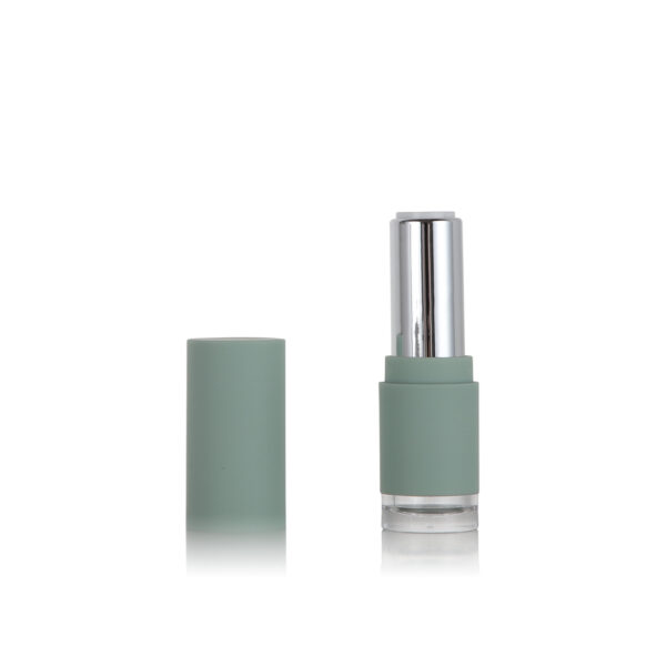 8ml Empty Lipstick Tubes Frosted Green Lip Balm Containers with Clear Base